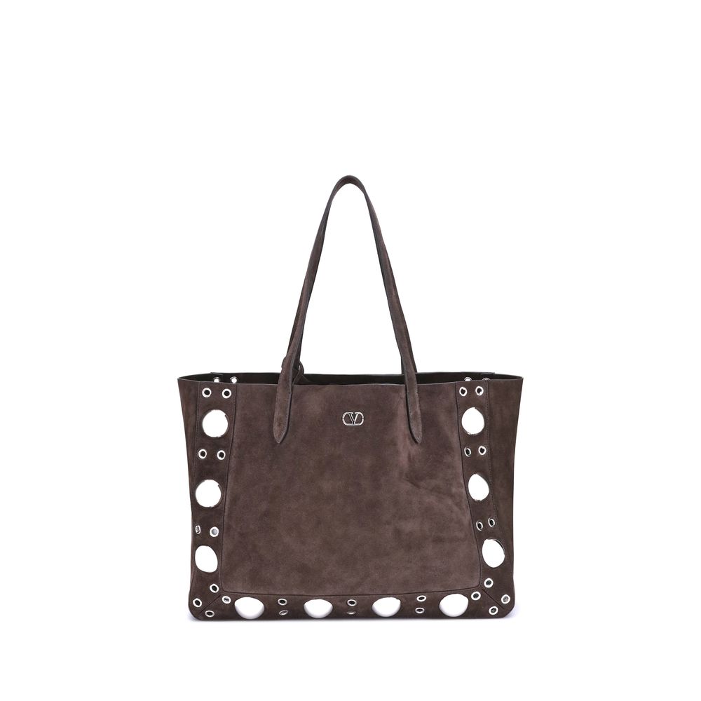 Valentino Garavani Schultertasche aus Kalbshaut Bos Taurus in Braun
